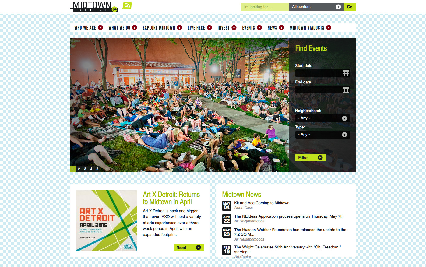 Midtown Detroit Inc. Website Design & Development Midtown Detroit Inc. Website